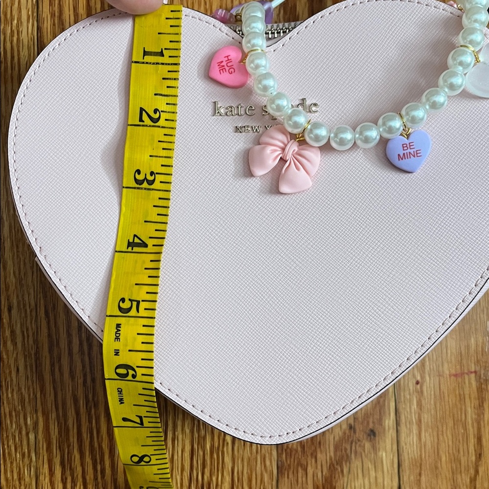Kate Spade Blush Pink Heart Mini Crossbody Bag - Picture 11 of 12